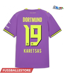 Günstige Borussia Dortmund Konstantinos Karetsas #19 3rd trikot 2026-27 Kurzarm